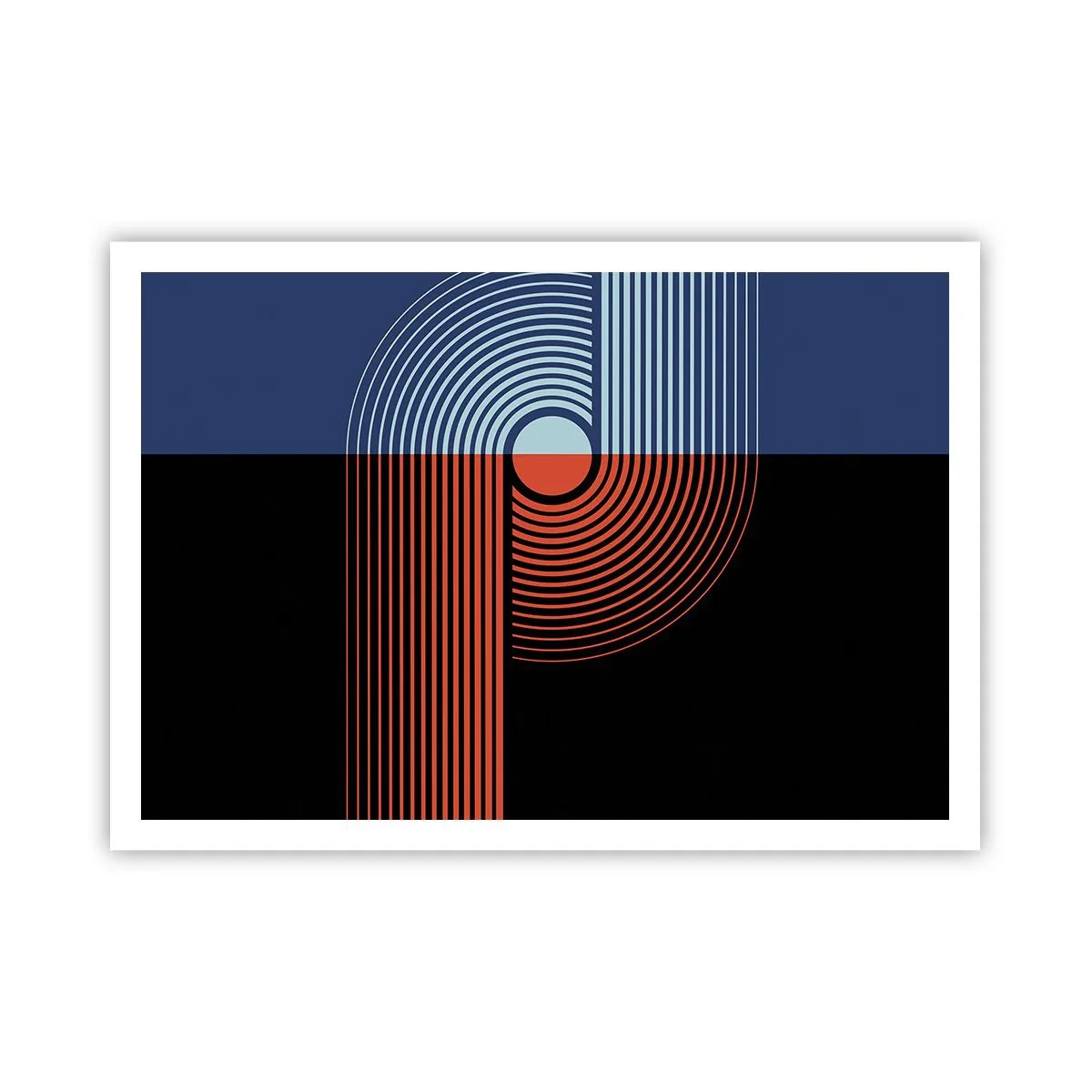 Poster - In een geometrische omhelzing - 100x70 cm