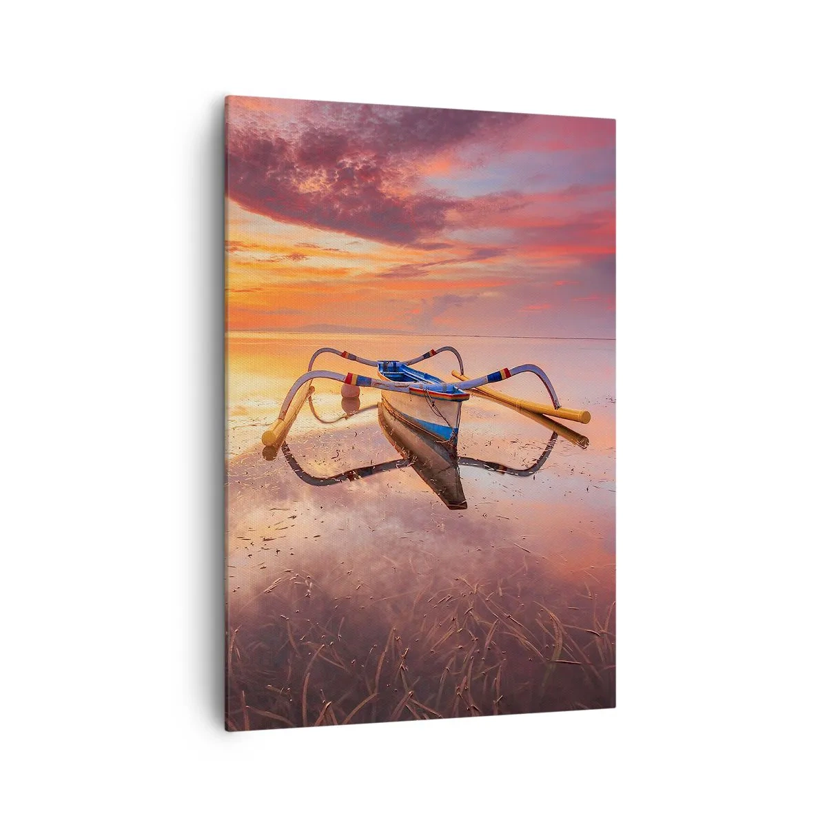 Schilderen op canvas - De rust van een tropische avond - 70x100 cm