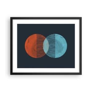 Poster in een zwarte lijst - Astronomische fantasie - 50x40 cm