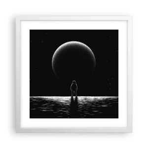 Poster in een witte lijst - Oog in oog - 40x40 cm