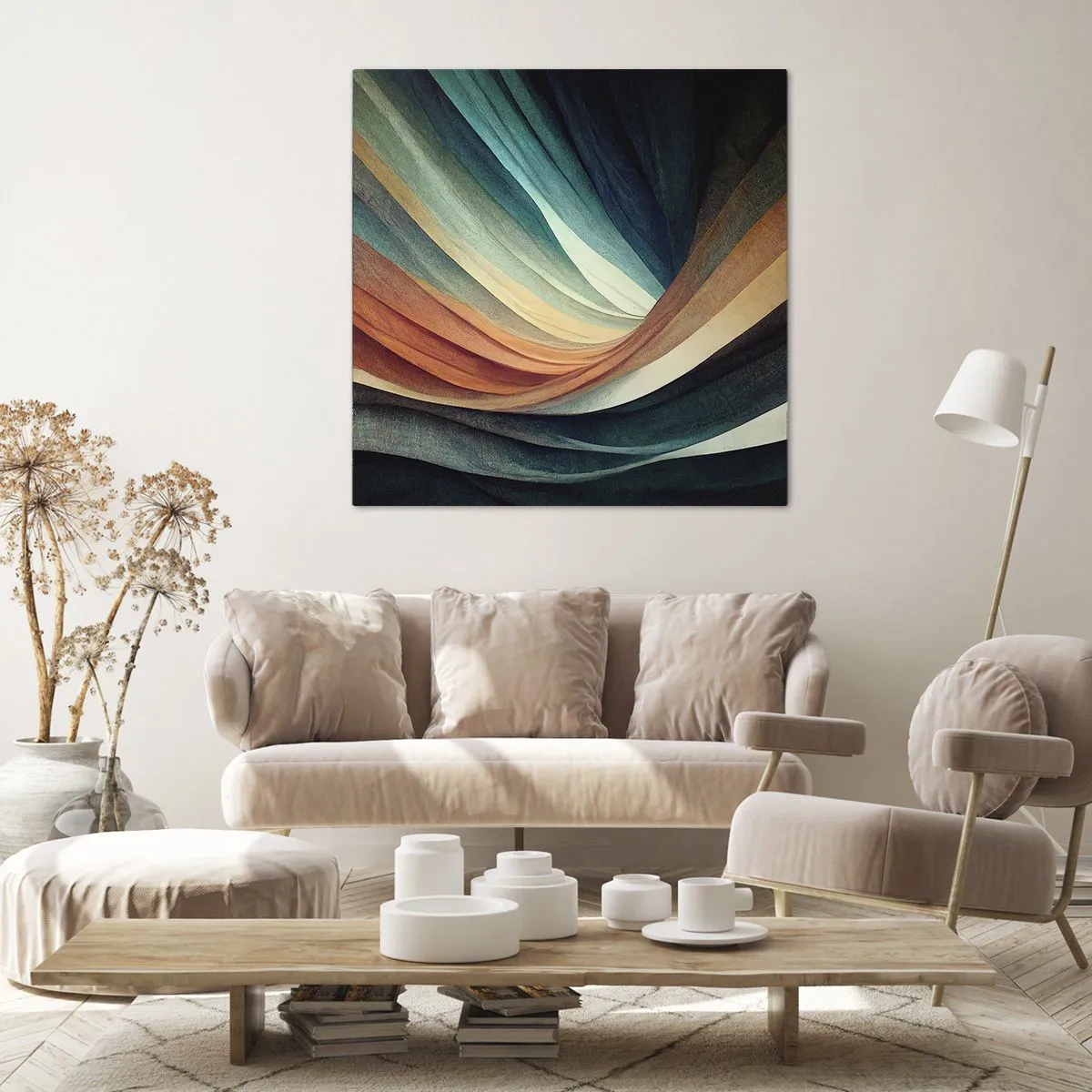 Schilderen op canvas - Geweven uit kleuren - 60x60 cm