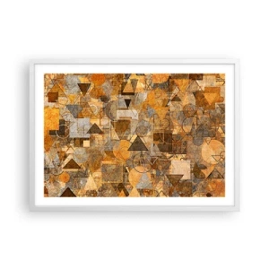 Poster in een witte lijst - De wereld in vorm - 70x50 cm