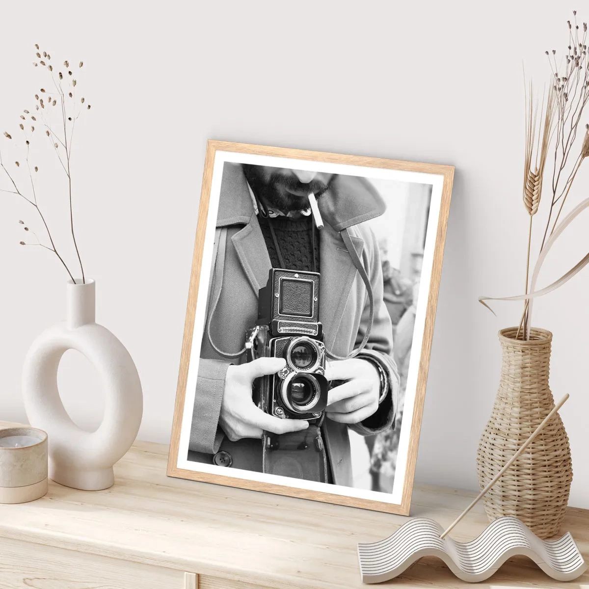 Een poster in een licht eiken lijst - Retro stijl - 30x40 cm