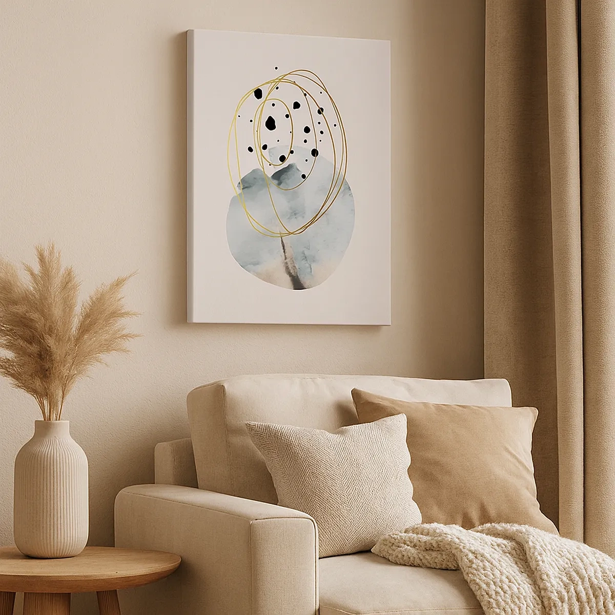 Schilderen op canvas - Omarmd door de ruimte - 50x70 cm