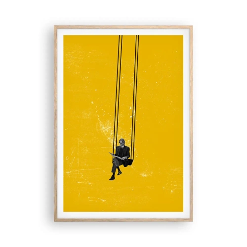 Een poster in een licht eiken lijst - Dag als iedere dag - 70x100 cm