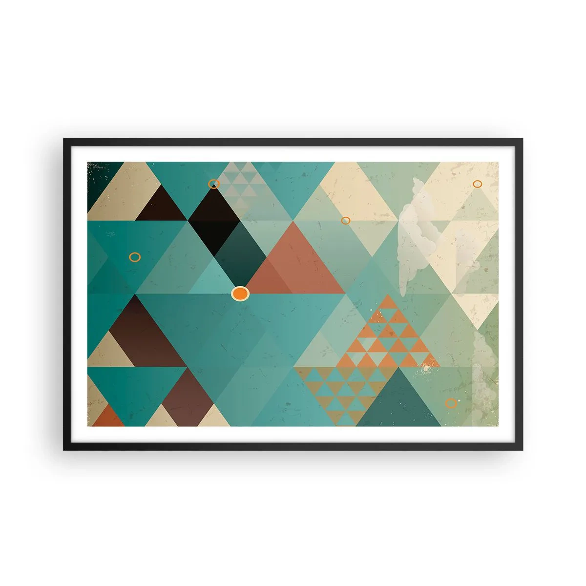 Poster in een zwarte lijst - Eenheid van veelheid, veelheid van eenheid - 91x61 cm