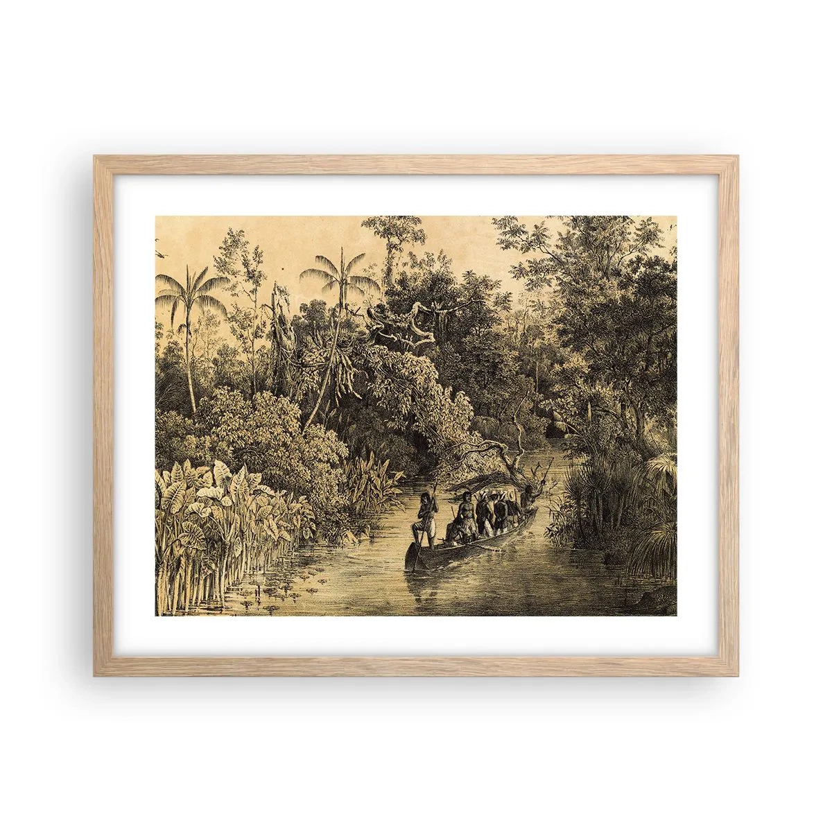 Een poster in een licht eiken lijst - Expeditie naar de bron - 50x40 cm