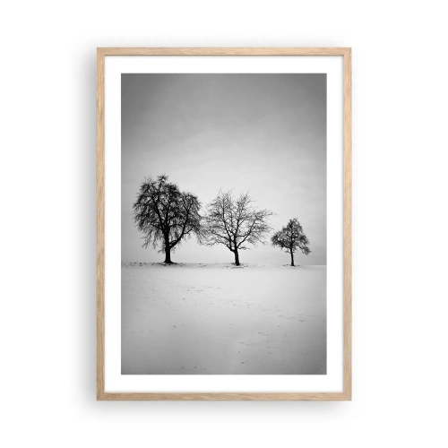 Een poster in een licht eiken lijst - Waar dromen ze over? - 50x70 cm