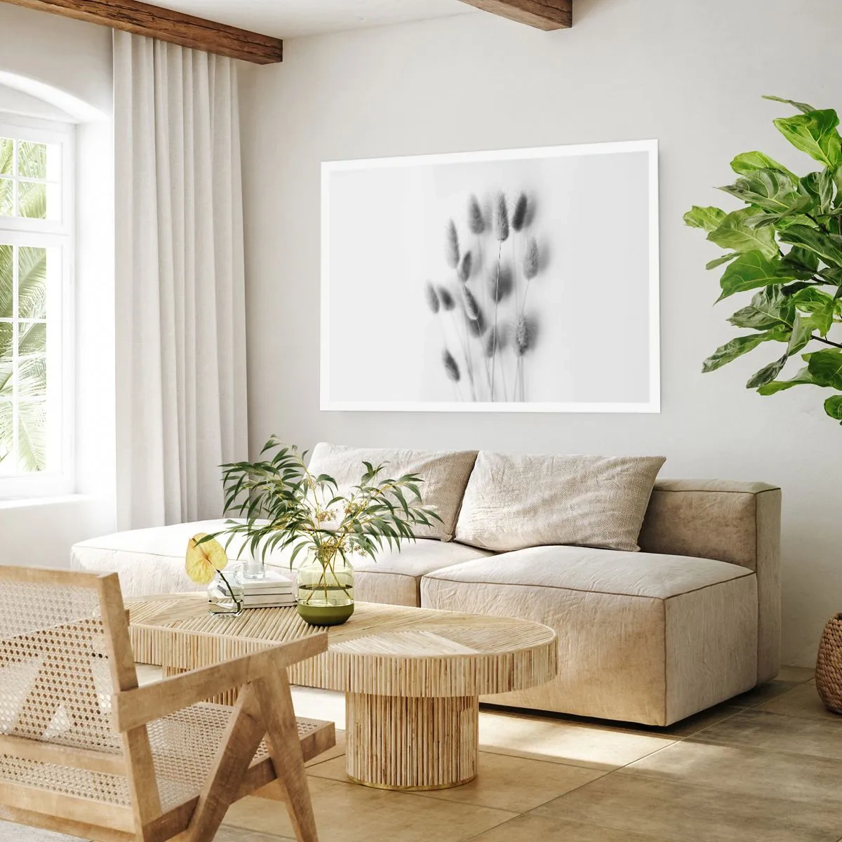 Poster - Haar luchtigheid gras - 91x61 cm