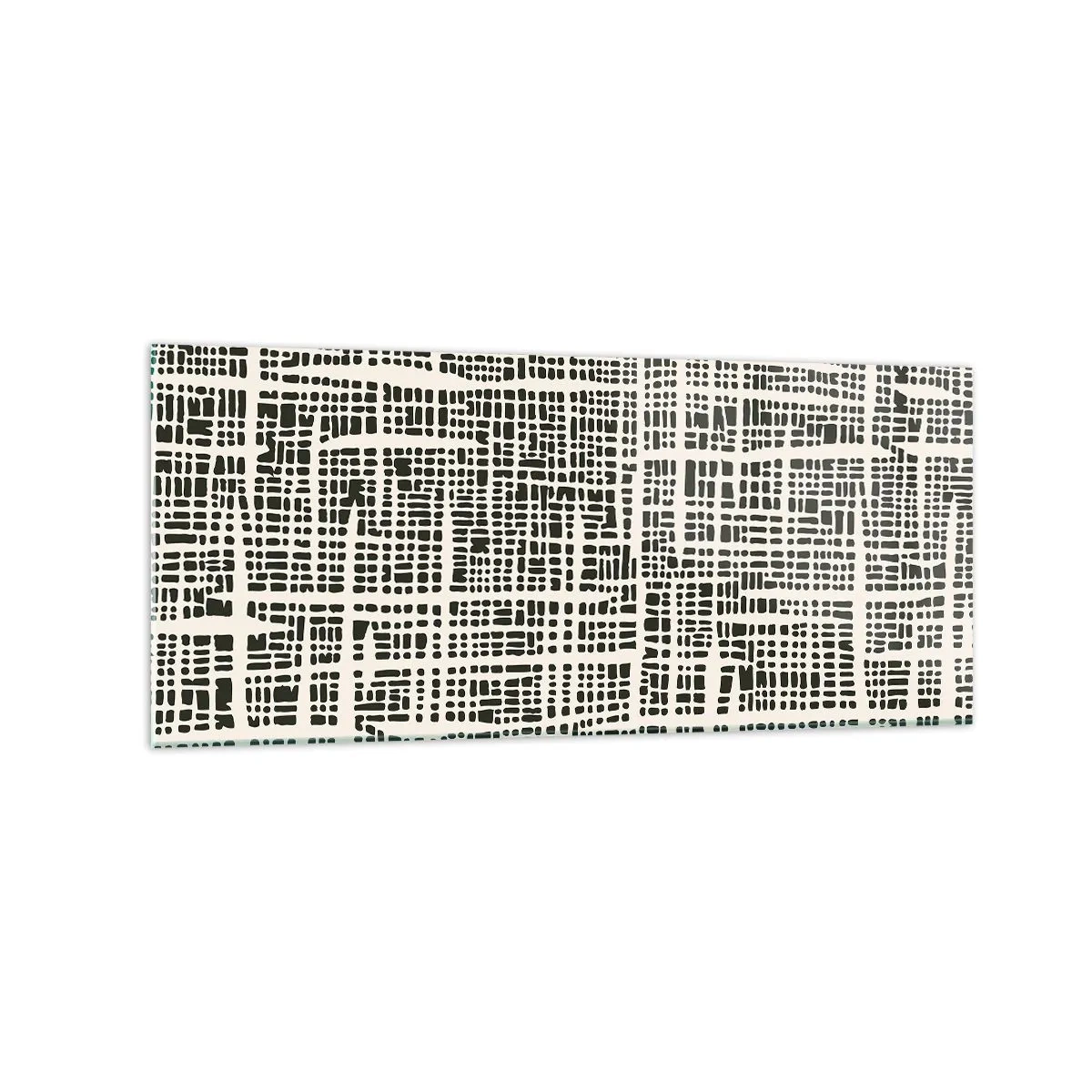 Schilderen op glas - Geweven compositie - 120x50 cm