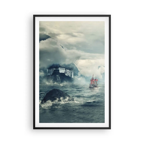 Poster in een zwarte lijst - In magische wateren - 61x91 cm