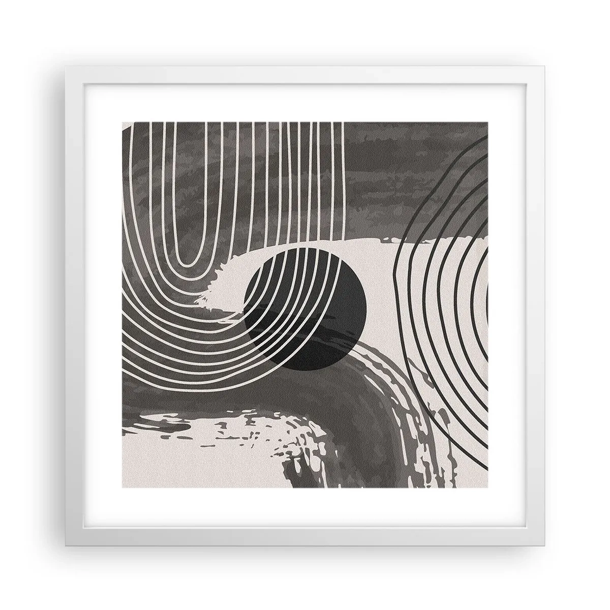 Poster in een witte lijst - Het ovaal wint - 40x40 cm