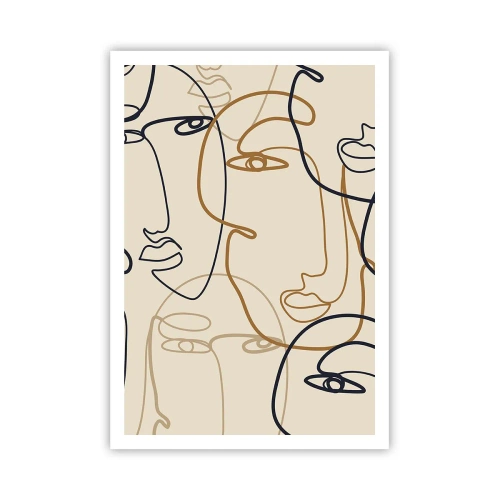 Poster - Het portret is vermenigvuldigd - 70x100 cm
