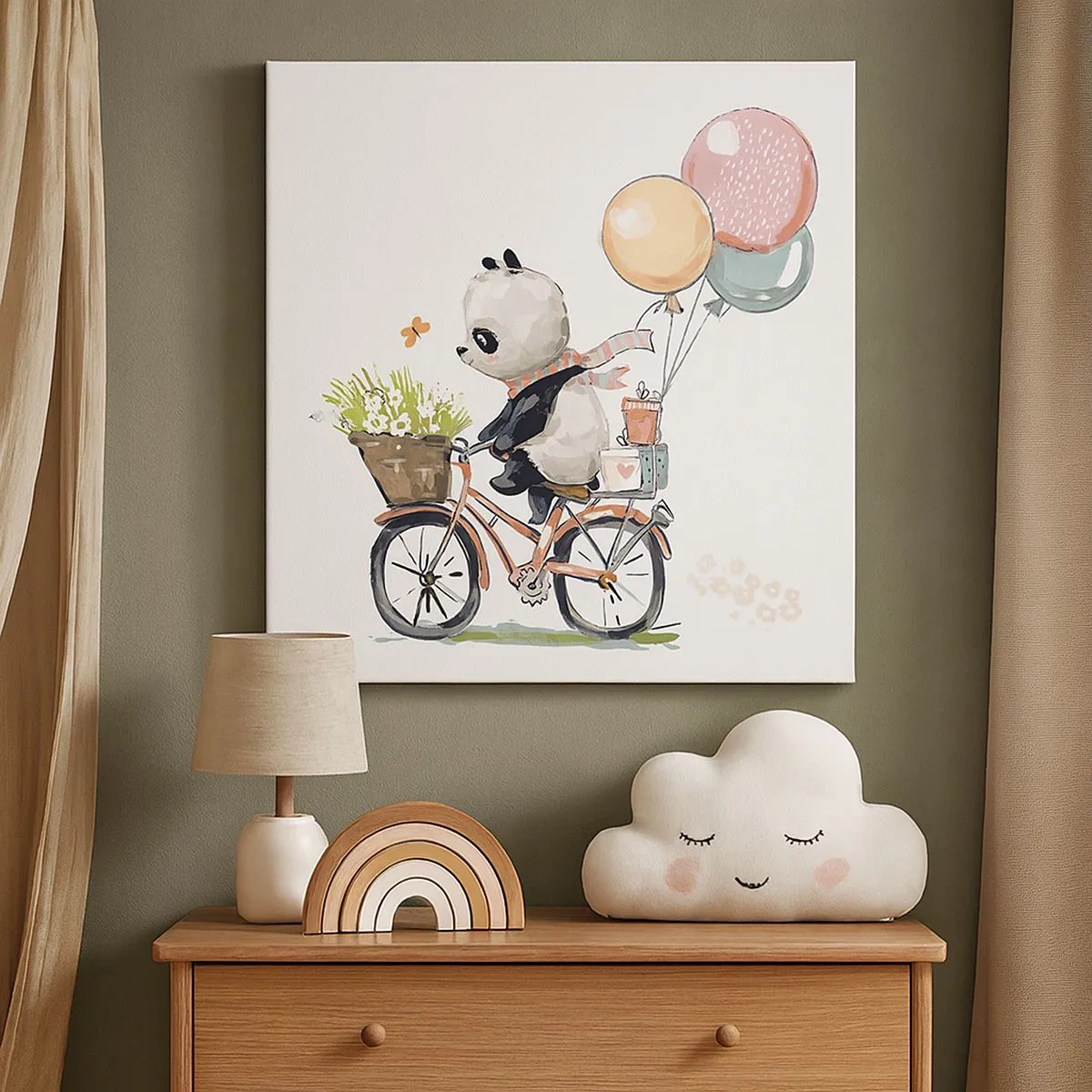 Schilderen op canvas - Vrolijke dag - 30x30 cm