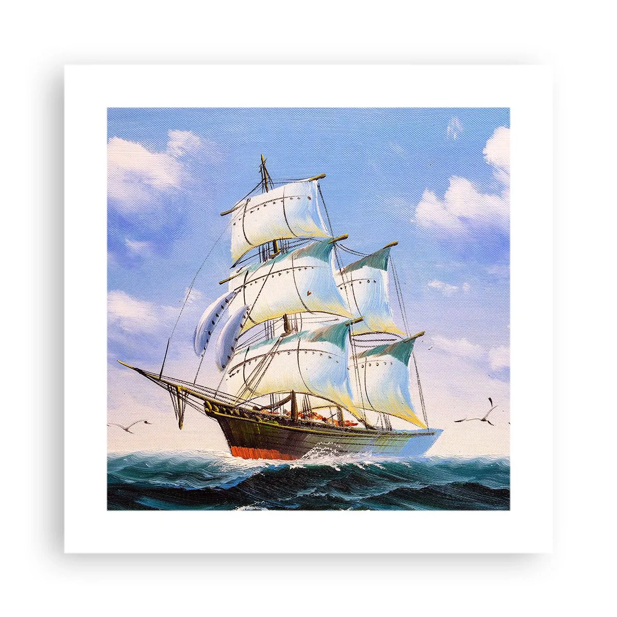 Poster - Trots met de wind - 40x40 cm