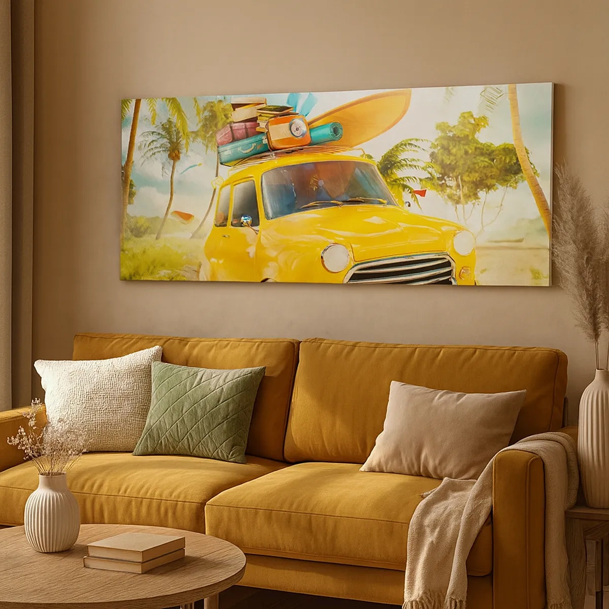 Schilderen op canvas - Een reis voor meer dan één glimlach - 30x30 cm