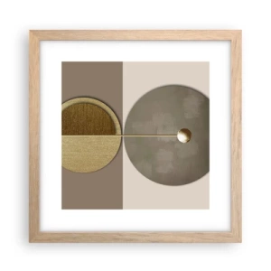 Een poster in een licht eiken lijst - Perfecte balans - 30x30 cm