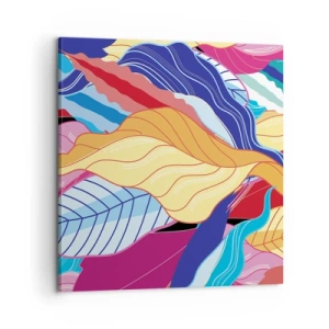 Schilderen op canvas - Een kleurrijke puinhoop - 60x60 cm
