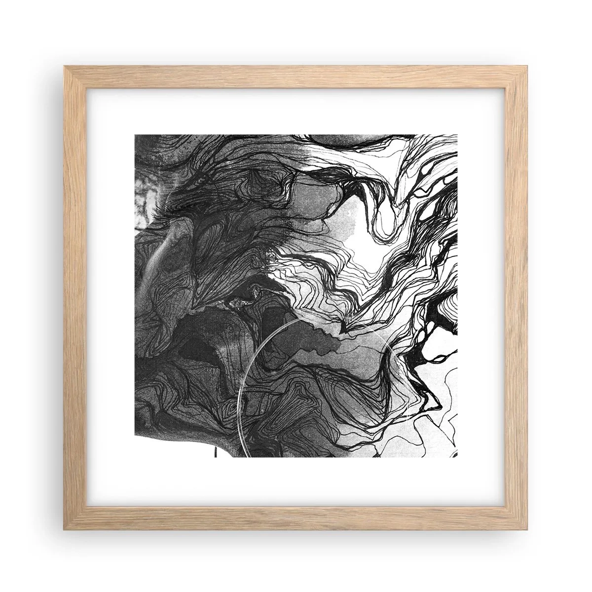 Een poster in een licht eiken lijst - Verstrikt in dromen - 30x30 cm