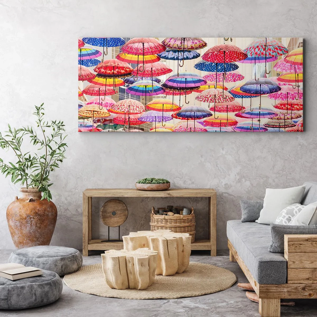Schilderen op canvas - Stadsweide - 100x40 cm