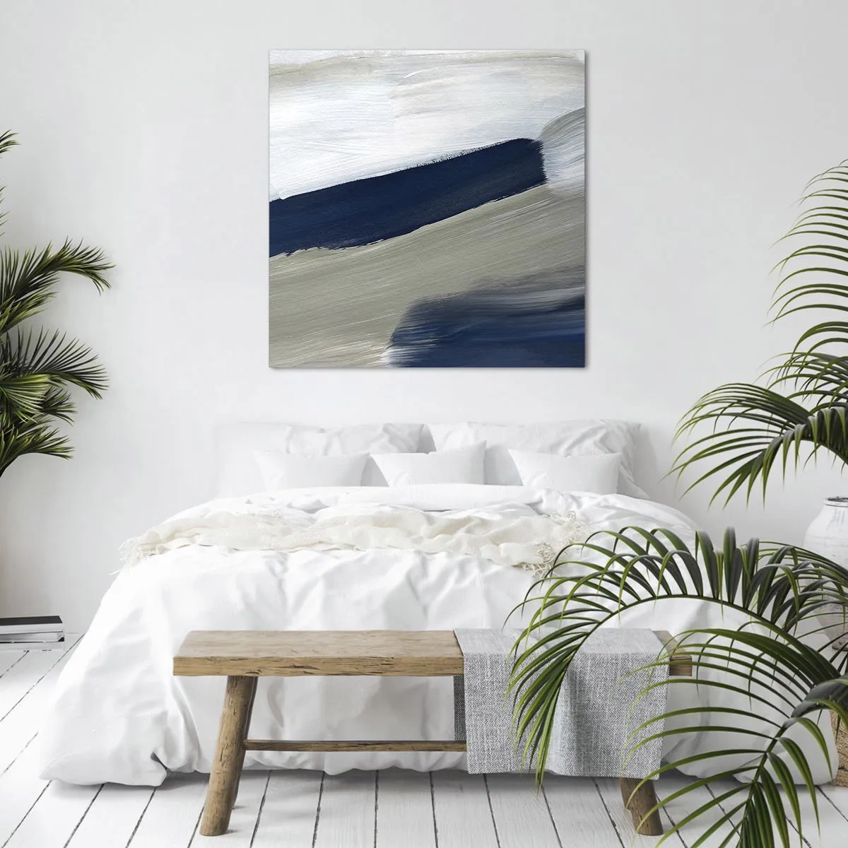 Schilderen op canvas - Ontmoeting met witheid - 30x30 cm
