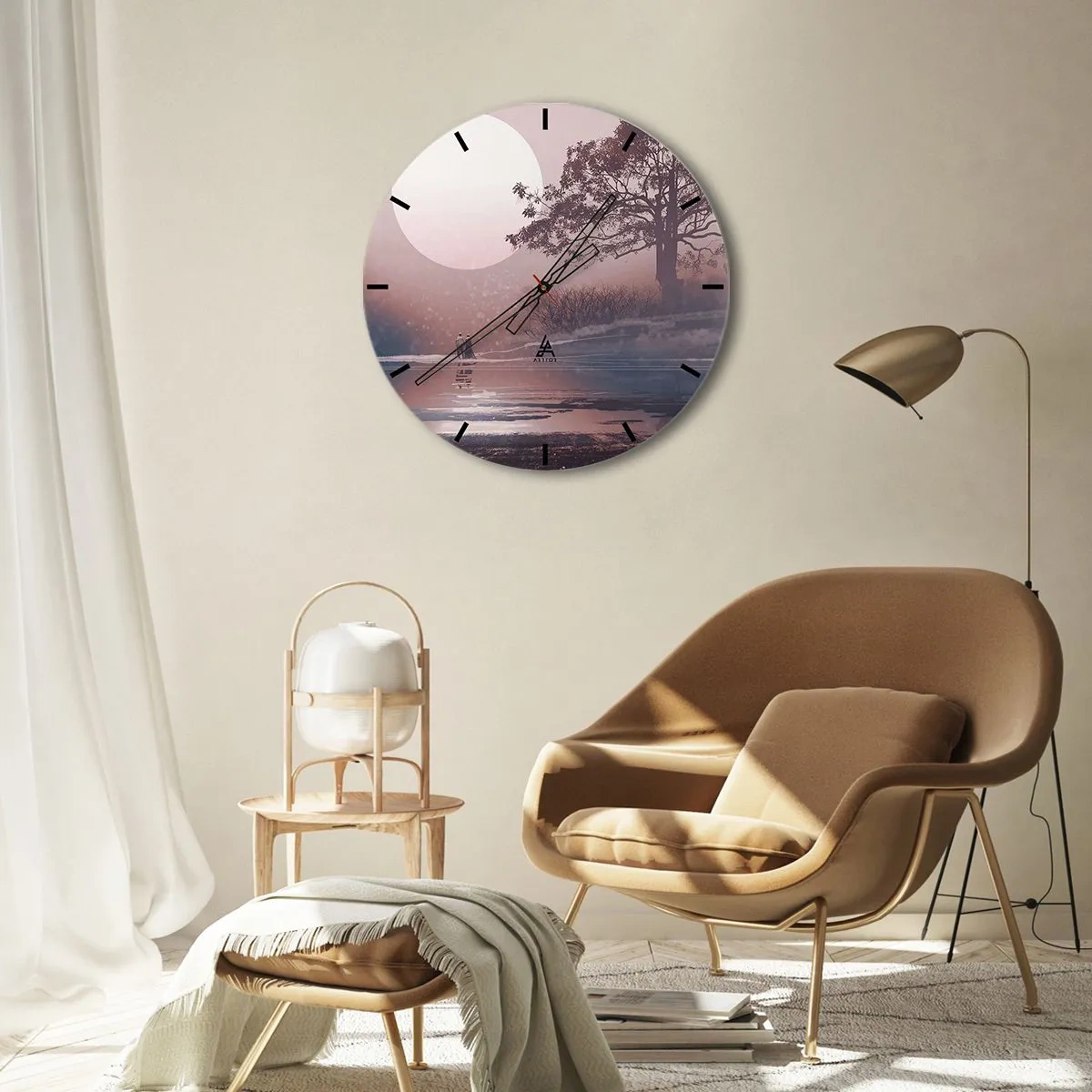 Wandklok - Klok - nacht wonderen - 40x40 cm