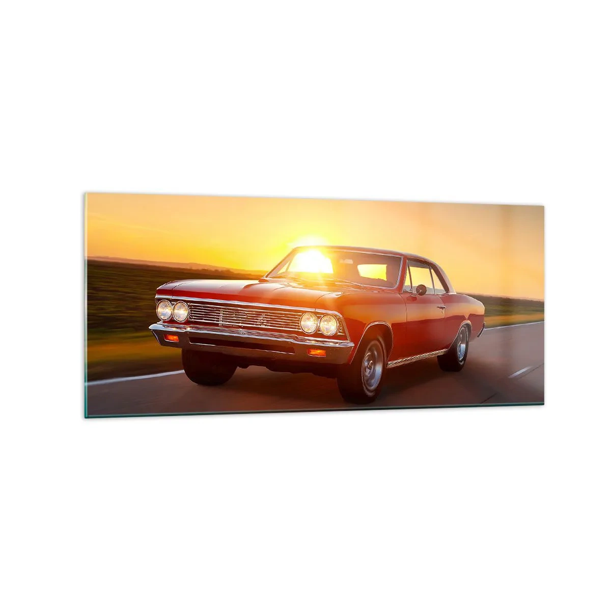 Schilderen op glas - Verlangen is rood - 120x50 cm