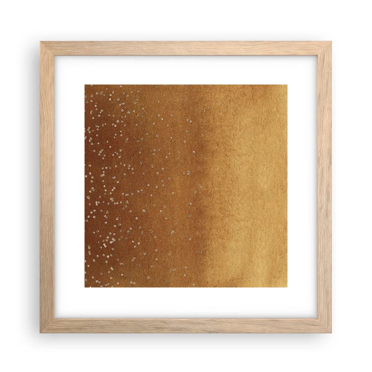 Een poster in een licht eiken lijst - De geboorte van het licht - 30x30 cm