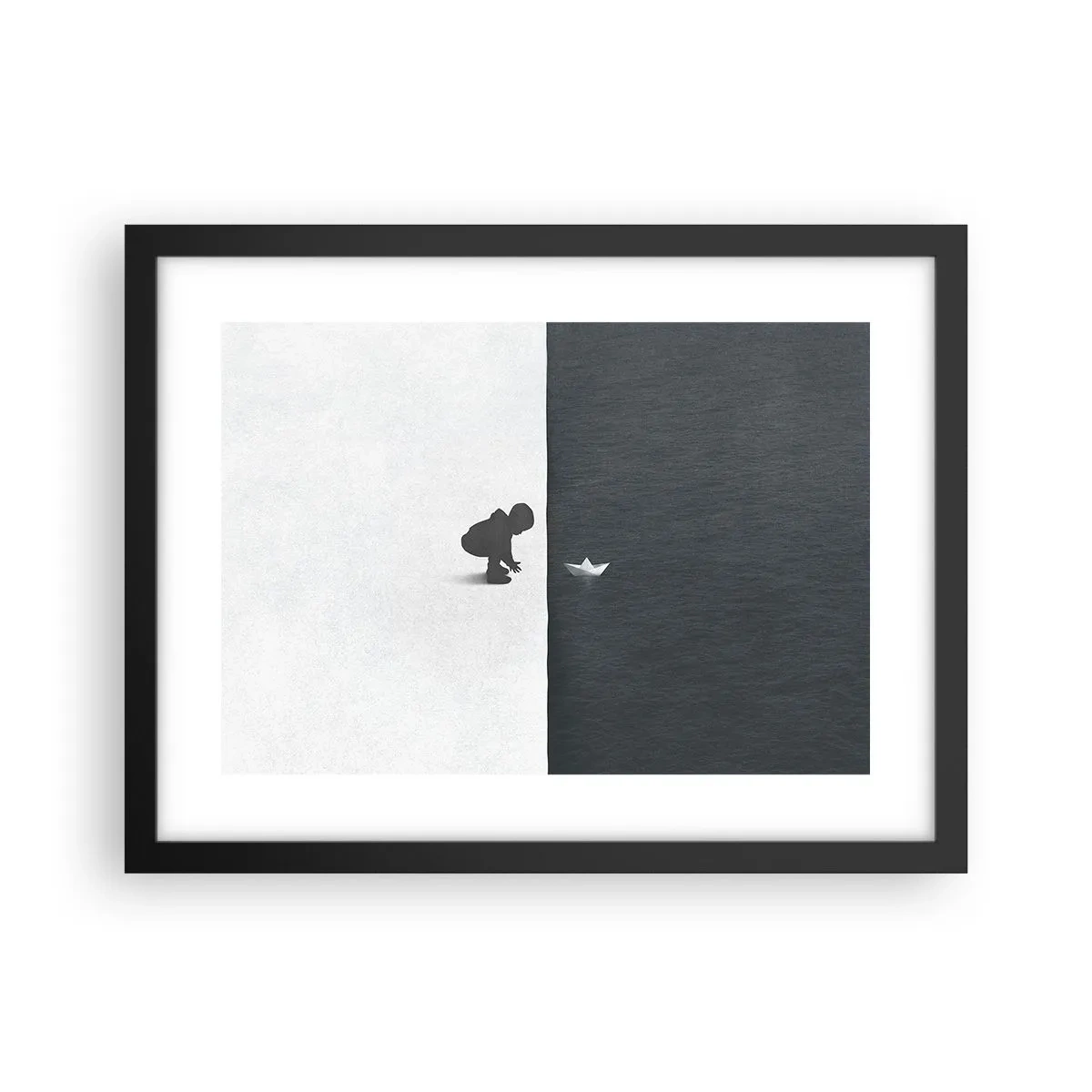 Poster in een zwarte lijst - Geweldige expeditie - 40x30 cm
