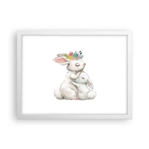 Poster in een witte lijst - Het is het beste met mama - 40x30 cm