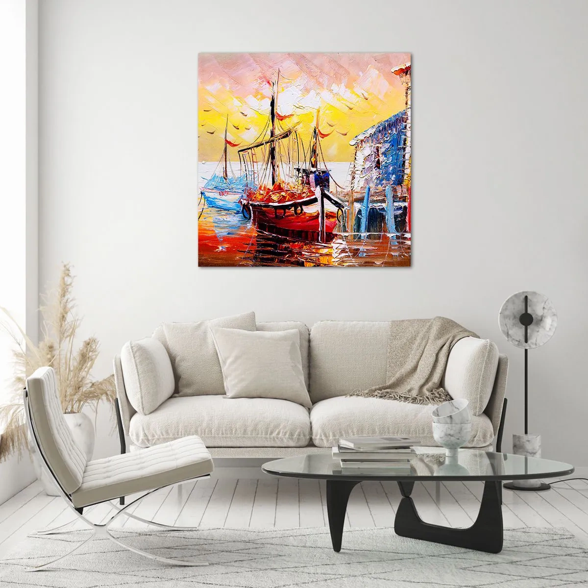 Schilderen op glas - Gelukkige terugkeer - 50x50 cm