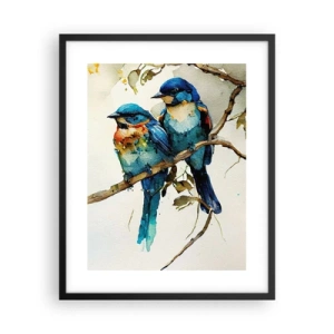 Poster in een zwarte lijst - Is hij boos geworden? - 40x50 cm