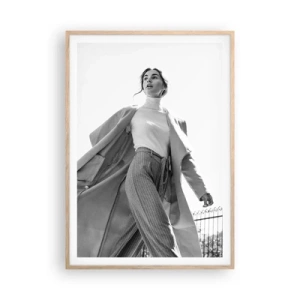 Een poster in een licht eiken lijst - Ga je mee? - 70x100 cm