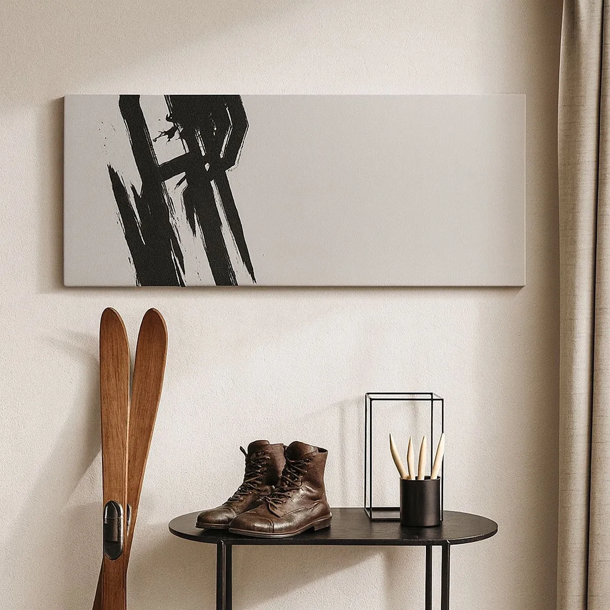 Schilderen op canvas - Onstuitbare haast - 100x40 cm