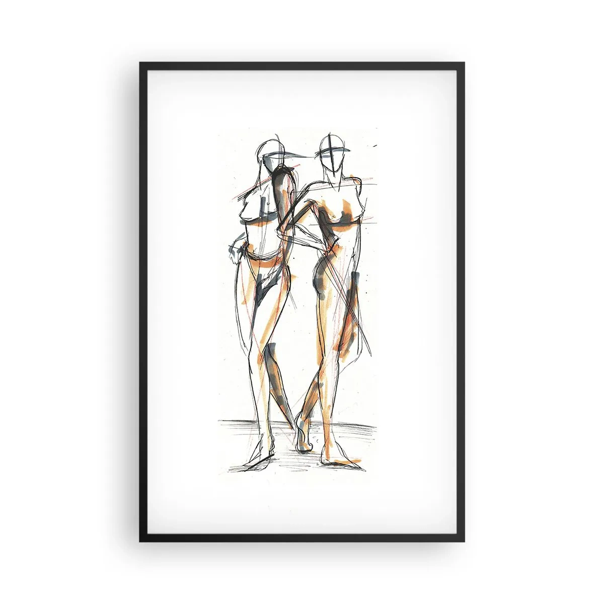 Poster in een zwarte lijst - Een studie van genade - 61x91 cm