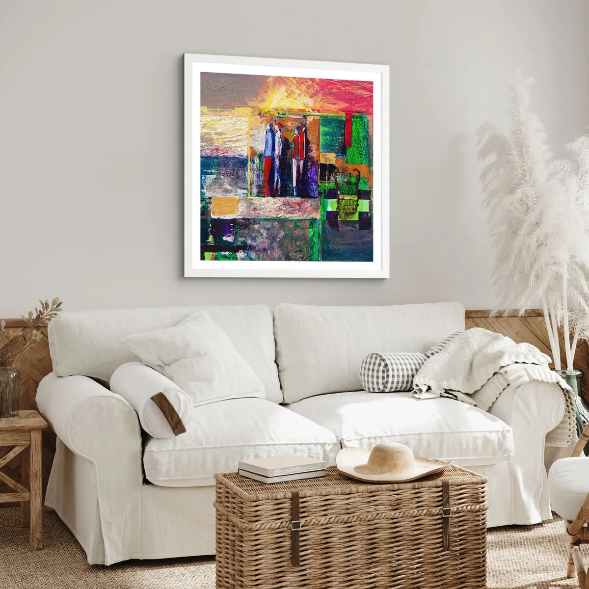 Poster in een witte lijst - Relaties en emoties - 50x50 cm