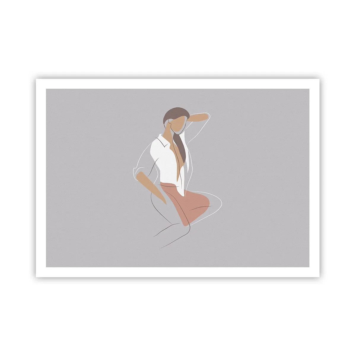 Poster - Omtrek van gracieusheid - 100x70 cm