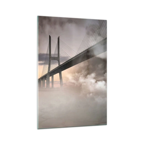 Schilderen op glas - Bij de rivier die niet bestaat - 70x100 cm