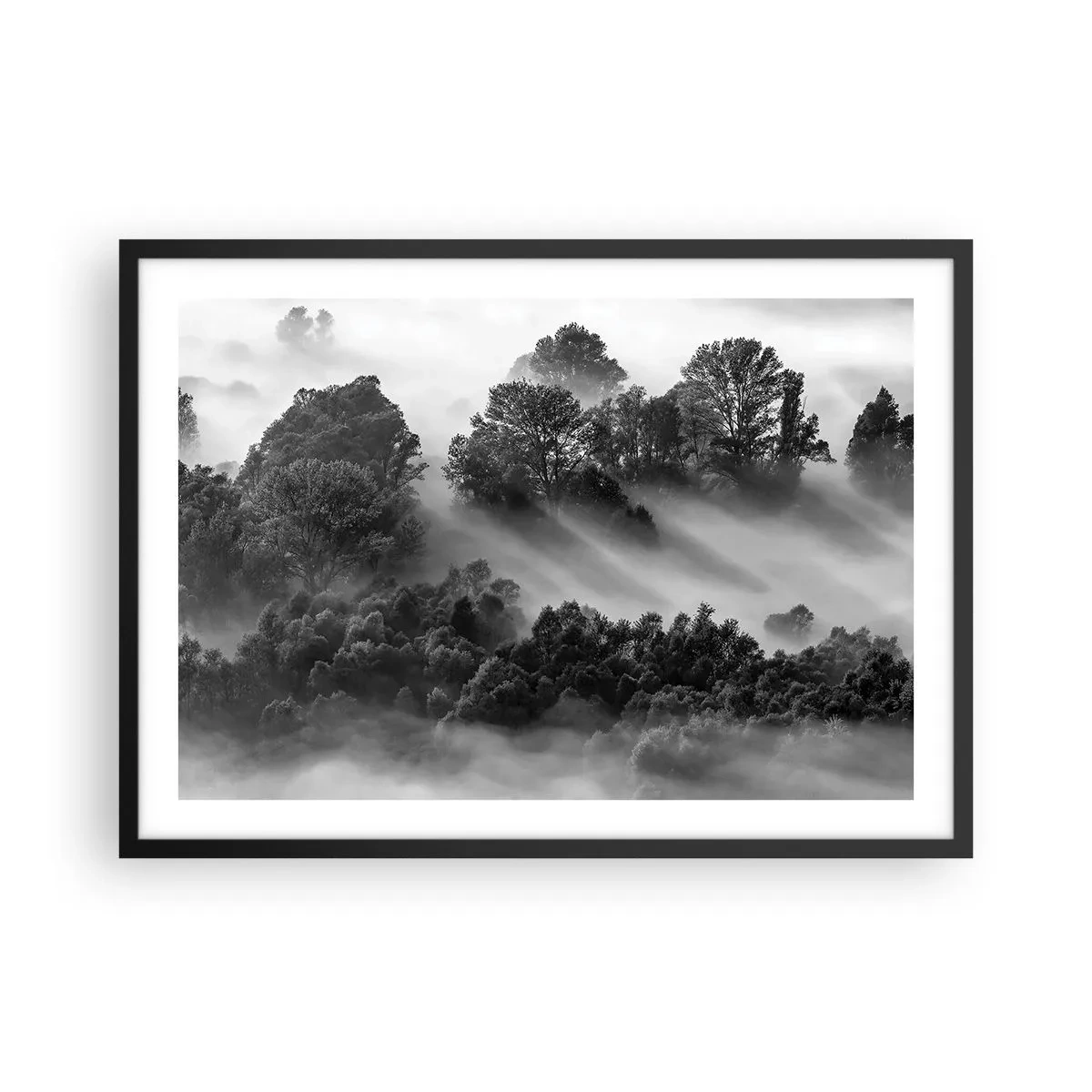 Poster in een zwarte lijst - Opstaand uit de slaap - 70x50 cm