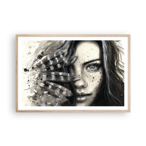 Een poster in een licht eiken lijst - Wilde schoonheid - 91x61 cm