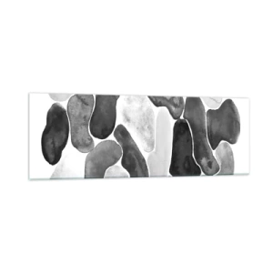 Schilderen op glas - Rotsachtige abstractie - 90x30 cm