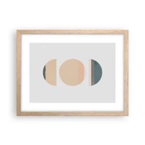 Een poster in een licht eiken lijst - Een Wiel achter een andere - 40x30 cm