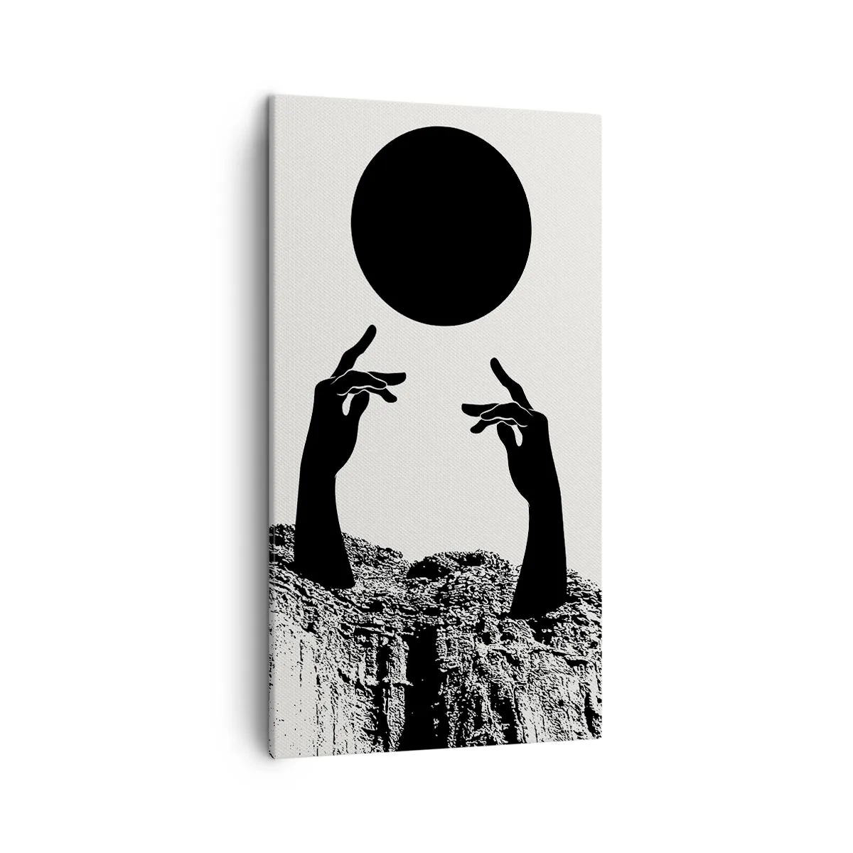 Schilderen op canvas - Surrealistische compositie: de zon en de rest - 45x80 cm