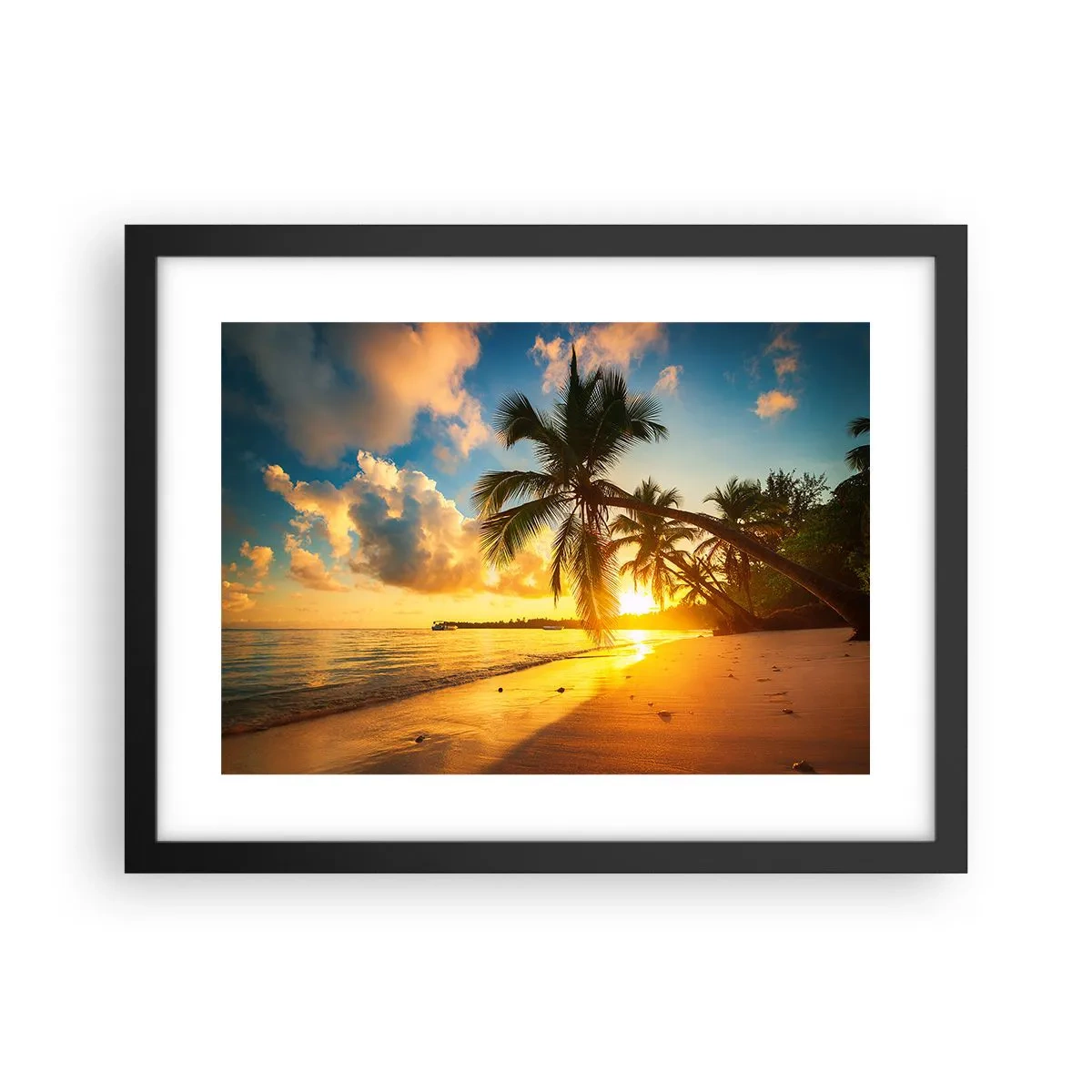Poster in een zwarte lijst - Caribische droom - 40x30 cm