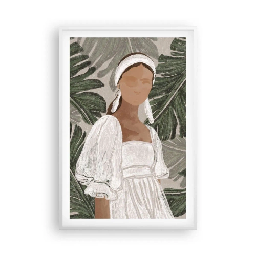 Poster in een witte lijst - Exotisch portret - 61x91 cm
