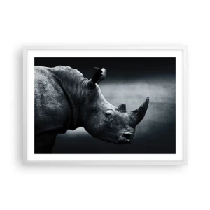 Poster in een witte lijst - Rechts profiel - 70x50 cm