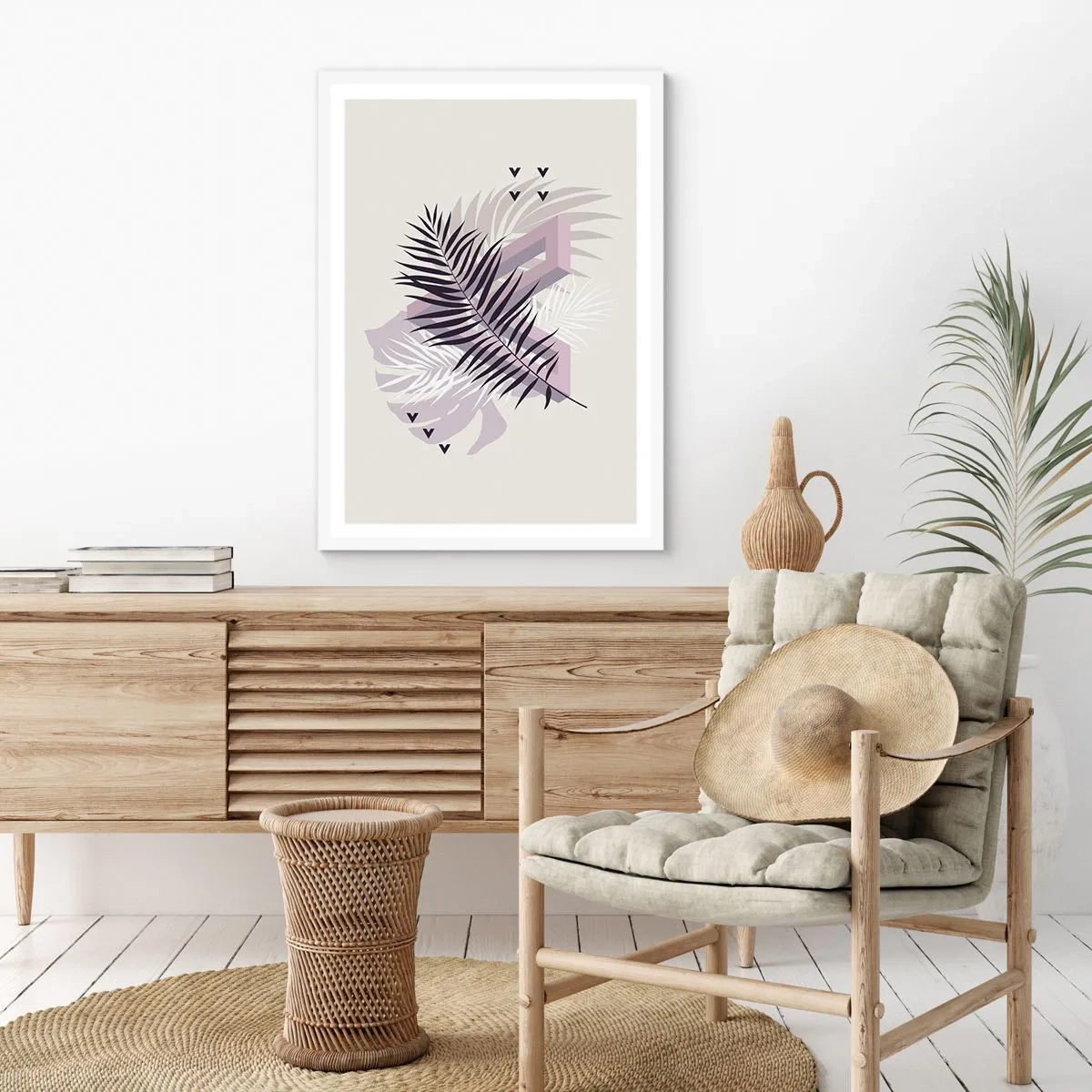 Poster in een witte lijst - De schaduw van de schaduw - 70x100 cm