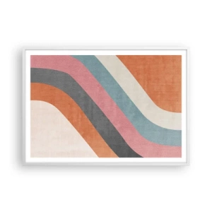 Poster in een witte lijst - Diagonale compositie – beweging - 100x70 cm