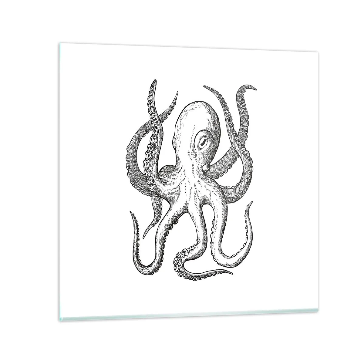 Schilderen op glas - Dansend met de golven - 70x70 cm