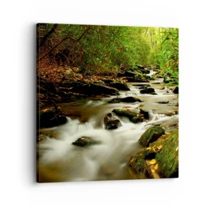 Schilderen op canvas - Zoals vloeibaar zilver - 30x30 cm